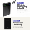Premium Externe 2.5" HDD / SSD Behuizing met LCD Display – Compacte Opslagoplossing met SATA III en USB 3.0 Aansluiting - Zwart