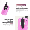Walkie Talkie Set voor Kinderen - Oplaadbaar USB-C - Bereik tot 5 km - Zaklamp - Valbestendig - Compact en Lichtgewicht - Roze