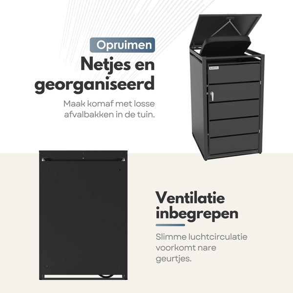 Kastrex Container Ombouw Kast - Voor 1 Kliko - Weerbestendig & Onderhoudsvrij - Gecoat Staal
