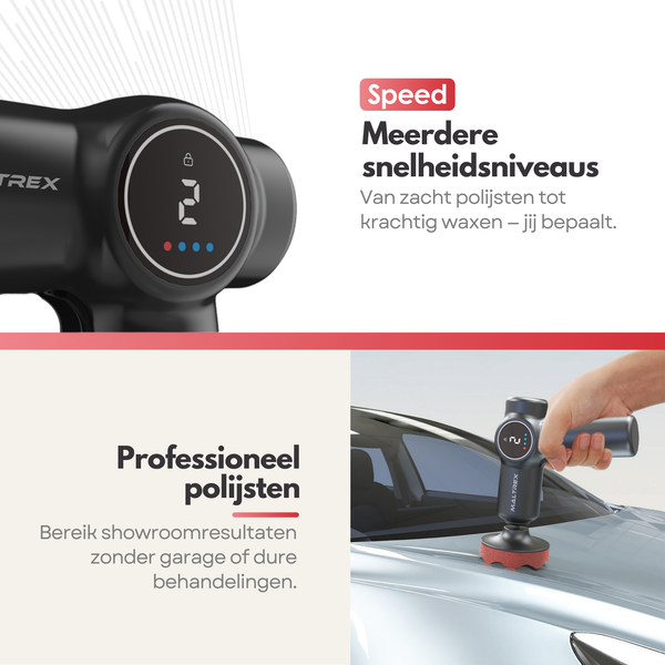 Draadloze Polijstmachine - Waxmachine 4500mAh – Auto Wax en Polijst – Compact & Lichtgewicht Machine