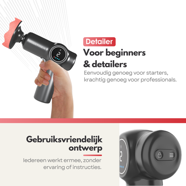 Draadloze Polijstmachine - Waxmachine 4500mAh – Auto Wax en Polijst – Compact & Lichtgewicht Machine