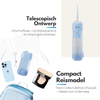 4in1 Mini Draagbare Travel Waterflosser – 3 Standen Water Flosser – USB-C – Compact Reismodel – 4 Mondstukken – 200ml Reservoir