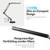 Verstelbare LED Bureaulamp - 3 Lichtstanden - Dimbaar - Verstelbaar - Met Klembevestiging - Zwart