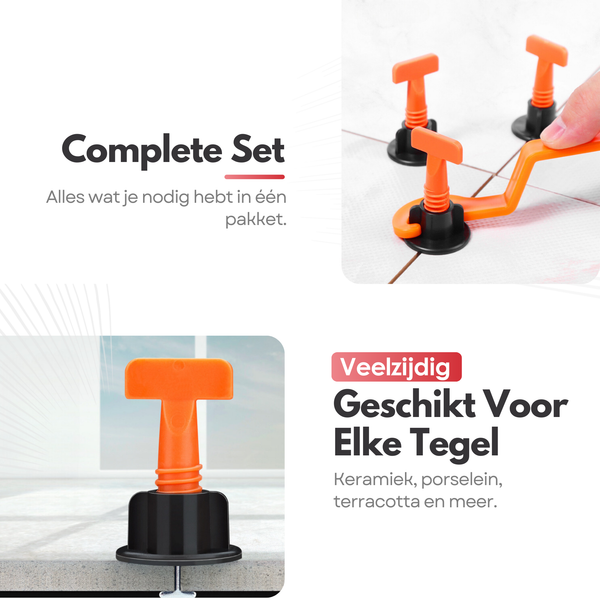 51 Piece Tile Leveling Set - Reusable Tile Leveling System - Perfect Tile Alignment in a Snap 